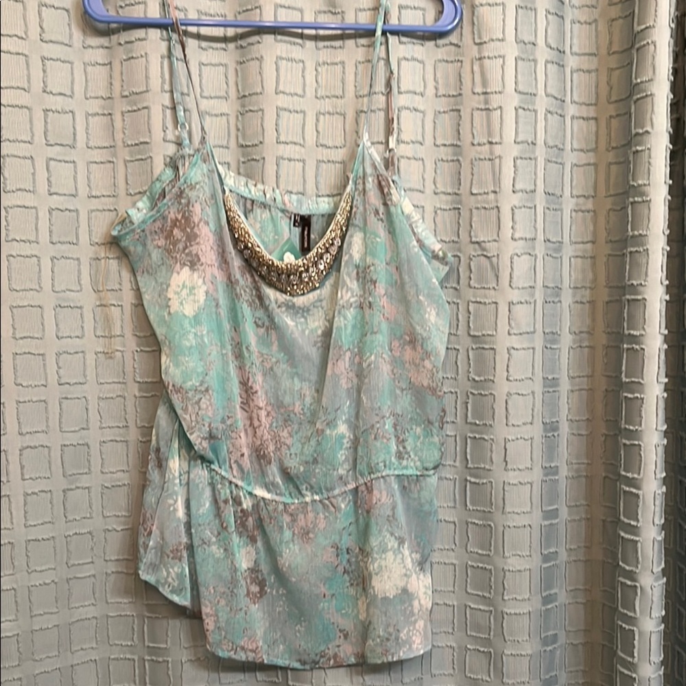 Maurices Green and Pink Asymmetrical Camisole